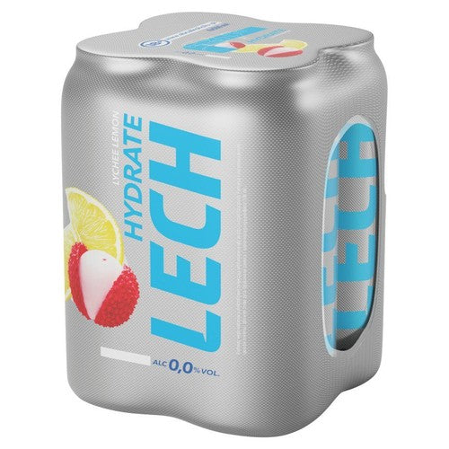 Active Hydrate Piwo bezalkoholowe liczi i cytryna alk.0.0% obj. Lech 4 x 500 ml
