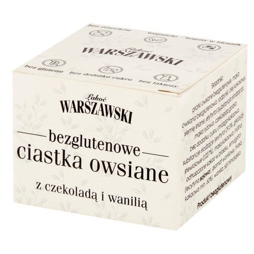 Ciastka owsiane z czekoladą i wanilią bezglutenowe Łakoć Warszawski 150 g