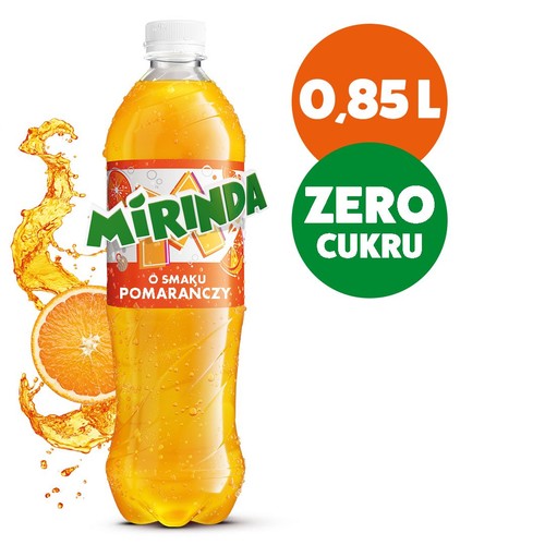 Napój gazowany o smaku pomarańczowym Mirinda Zero Cukru 850 ml