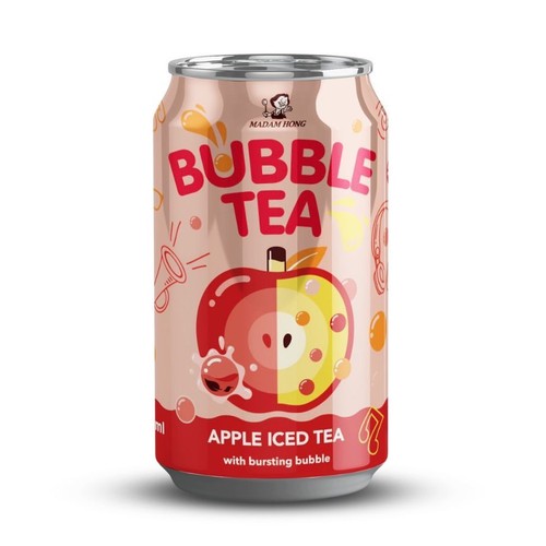 Napój niegazowany Bubble Tea o smaku jabłkowym Madam Hong 315 ml