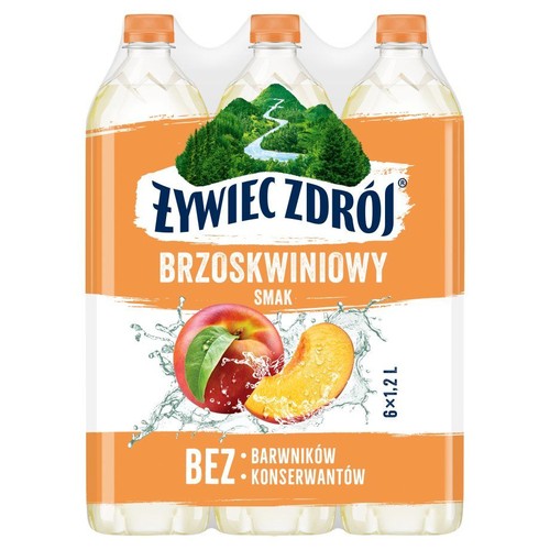 Napój niegazowany o smaku brzoskwiniowym Żywiec Zdrój 6 x 1.2 l