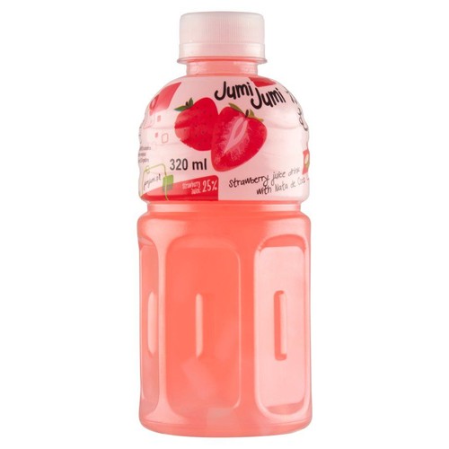 Napój truskawkowy z kawałkami galaretki kokosowej nata de coco Jumi Jumi 320 ml