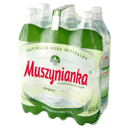 Woda wysokozmineralizowana niskonasycona CO2 Muszynianka 6 x 1,5 l