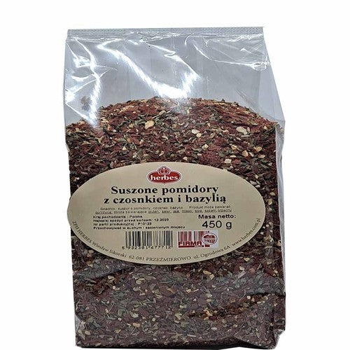 Suszone pomidory z czosnkiem i bazylią Herbes 450 g