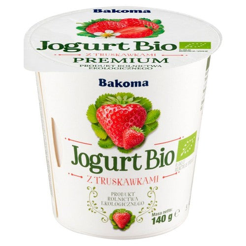 BIO jogurt z truskawkami Bakoma 140 g