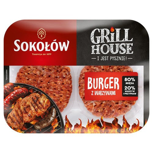 Burger wołowy z warzywami Grill House Sokołów 2 x 120 g