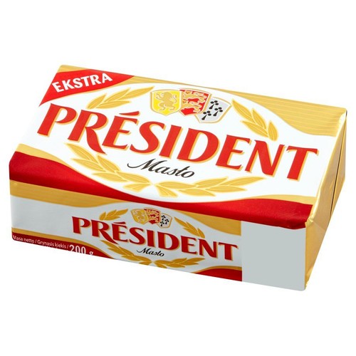Masło ekstra 82% tłuszczu   President 200 g