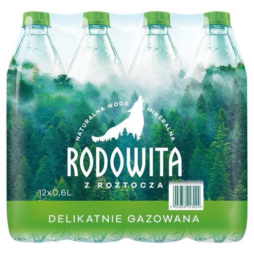 Woda mineralna delikatnie gazowana Rodowita z Roztocza 12 x 600 ml