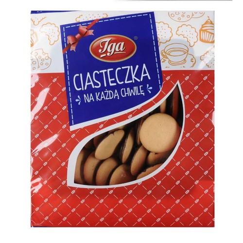 Biszkopty z galaretką o smaku malinowym  Iga 1 kg