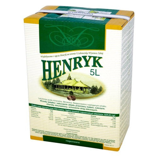 Lecznicza woda mineralna Henryk niegazowana Uzdrowisko Wysowa 5 l