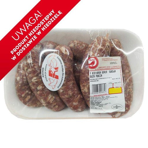 Kiełbasa biała surowa Auchan na wagę ok. 600 g