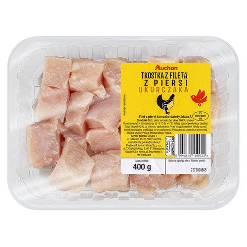 Kostka z fileta z piersi kurczaka Auchan 400 g