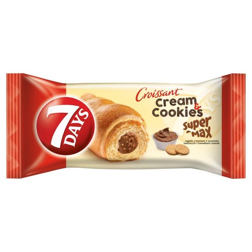 Croissant Super Max z kremem z orzechów laskowych  7 Days 110 g