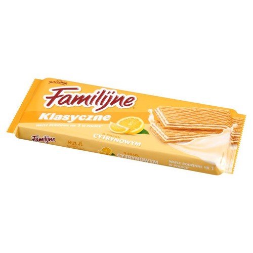 Wafle przekładane kremem o smaku cytrynowym Jutrzenka 180 g