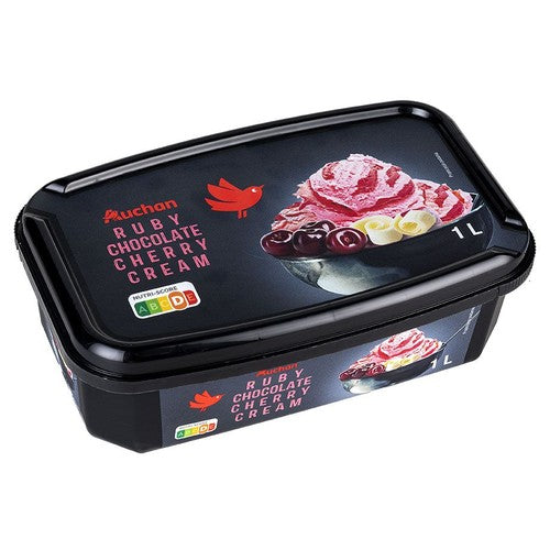Lody wisnia z czekoladą Auchan 1 l
