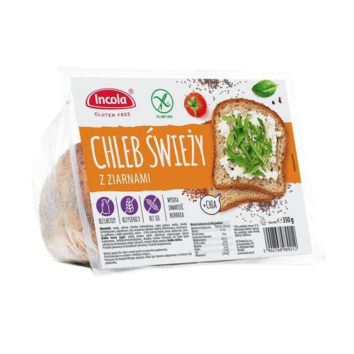 Chleb bezglutenowy z ziarnami Incola 350 g