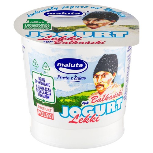 Jogurt naturalny typ bałkański lekki Maluta 340 g