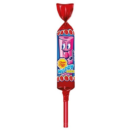 Melody Pops Lizak o smaku truskawkowym Chupa Chups 15 g