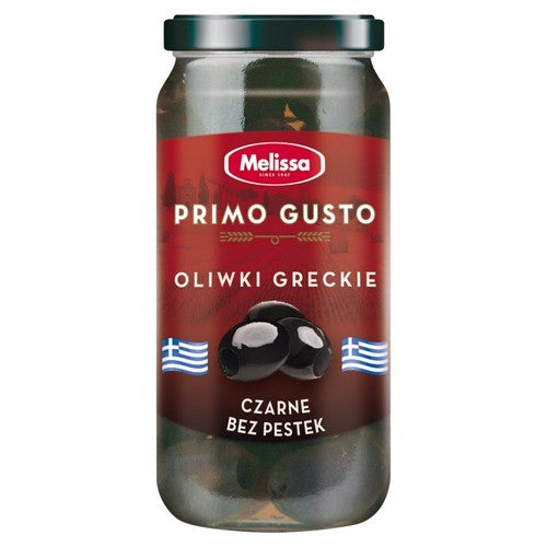 Czarne utlenione drylowane oliwki w zalewie Primo Gusto 250 ml