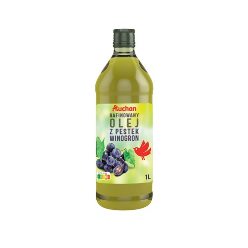 Rafinowany olej z pestek winogron Auchan 1 l
