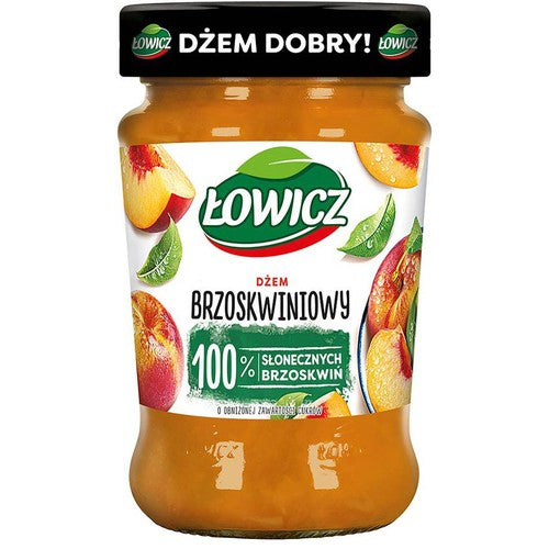 Dżem brzoskwiniowy o obniżonej zawartości cukrów Łowicz 280 g