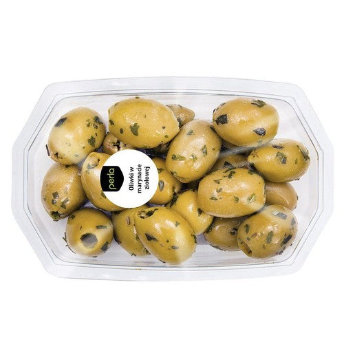 Zielone oliwki drylowane w marynacie ziołowej Perla 90 g