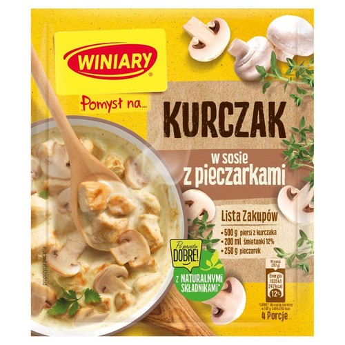 Pomysł na…kurczaka w sosie z pieczarkami Winiary 32 g