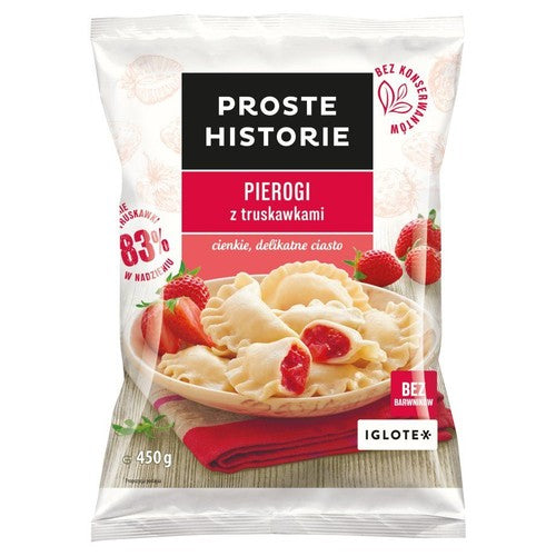 Pierogi z truskawkami Proste Historie 450 g