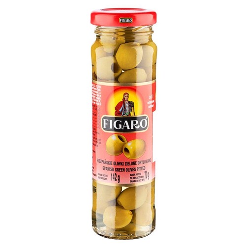 Hiszpańskie oliwki zielone drylowane pasteryzowane Figaro 142 g