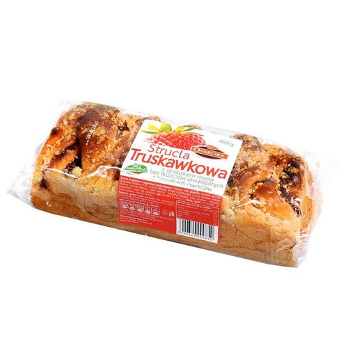 Strucla drożdżowa z nadzieniem truskawkowym Oskroba 450 g