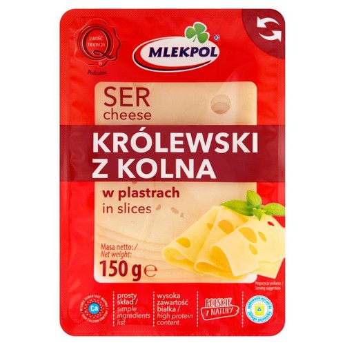Ser Królewski z Kolna w plastrach Mlekpol 150 g