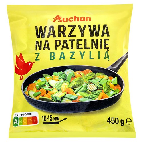 Warzywa na patelnię z bazylią Auchan 450 g