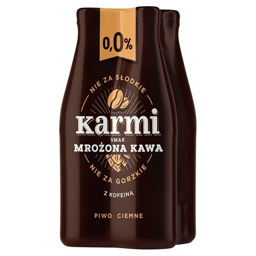Piwo ciemne bezalkoholowe Mrożona Kawa o smaku kawy alk. 0,0% obj.  Karmi 4 x 400 ml