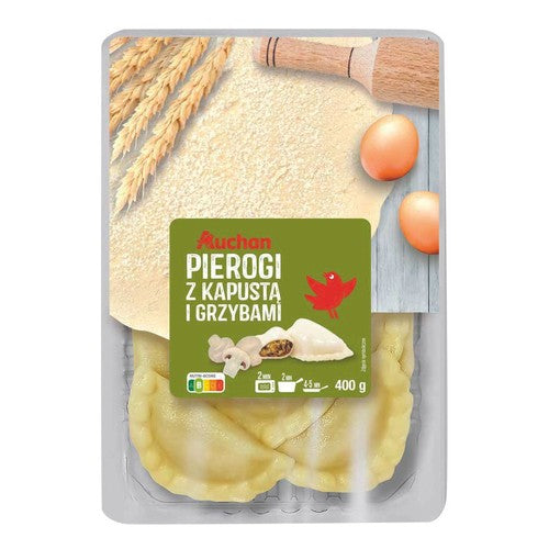 Pierogi z kapustą i grzybami Auchan 400 g