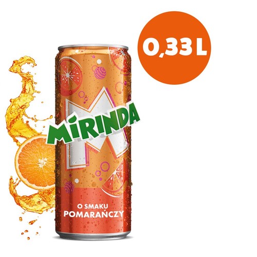 Napój gazowany o smaku pomarańczowym  Mirinda 330 ml