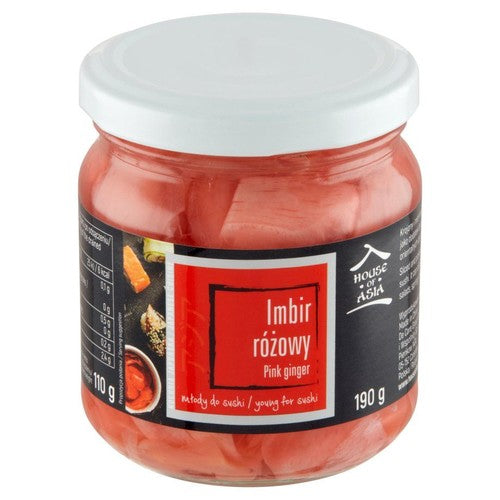 Imbir młody różowy do sushi House of Asia 110 g
