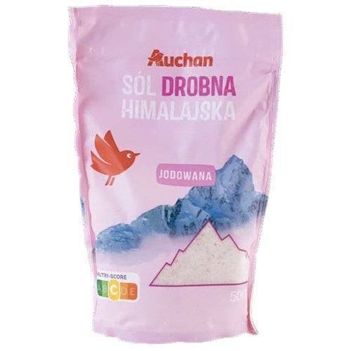 Sól Himalajska jodowana drobna Auchan 500 g