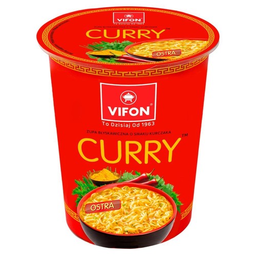 Curry zupa o smaku kurczaka ostra Vifon 60 g
