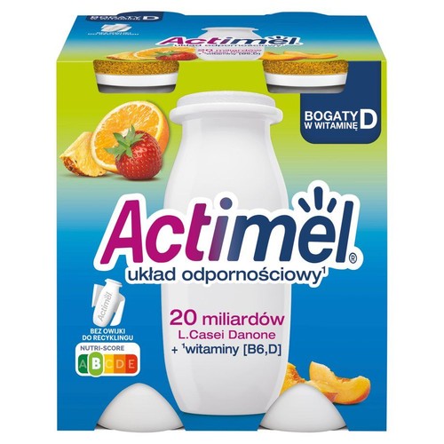 Actimel wieloowocowy Danone 4 x 100 g