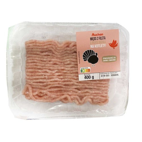 Mięso mielone z fileta piersi indyka Auchan 400 g
