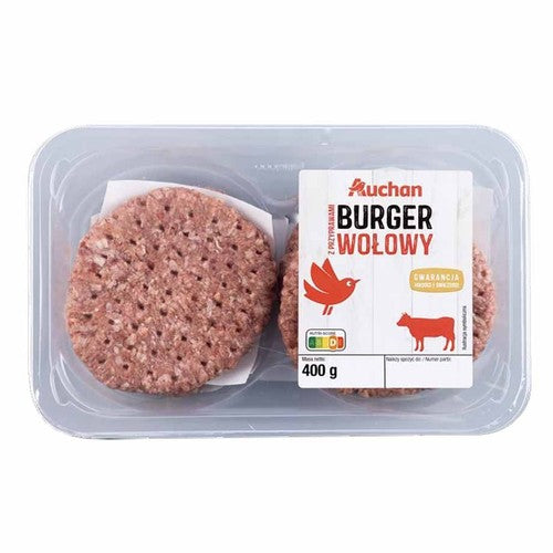 Burger wołowy z przyprawami  Auchan 400 g