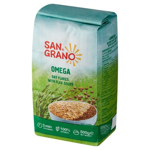 Płatki owsiane z siemieniem lnianym Omega San Grano 500 g