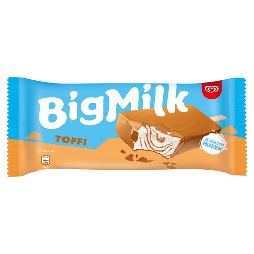 Lody śmietankowe w polewie o smaku toffi  Big Milk 100 ml