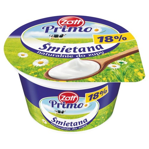 Śmietana 18% ekstra kremowa  Zott 180 g
