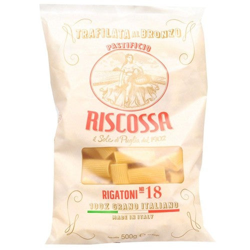 Makaron z semoliny z pszenicy durum "Rigatoni" Riscossa 500 g