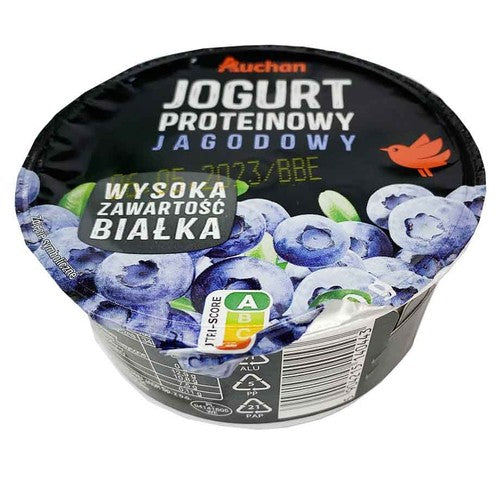 Jogurt proteinowy jagodowy Auchan 150 g