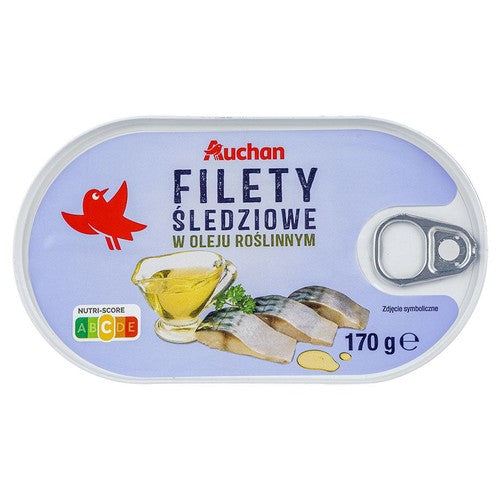 Filety śledziowe w oleju Auchan 170 g