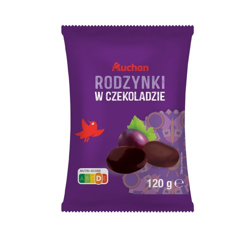 Rodzynki w czekoladzie deserowej Auchan 120 g