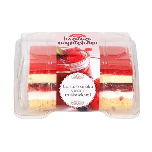 Ciasto o smaku yuzu z truskawkami Kraina Wypieków na wagę ok. 400 g