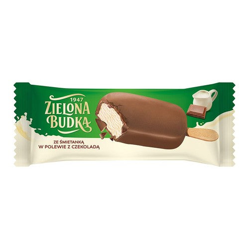 Lody ze śmietanką w polewie z czekoladą   Zielona Budka 90 ml